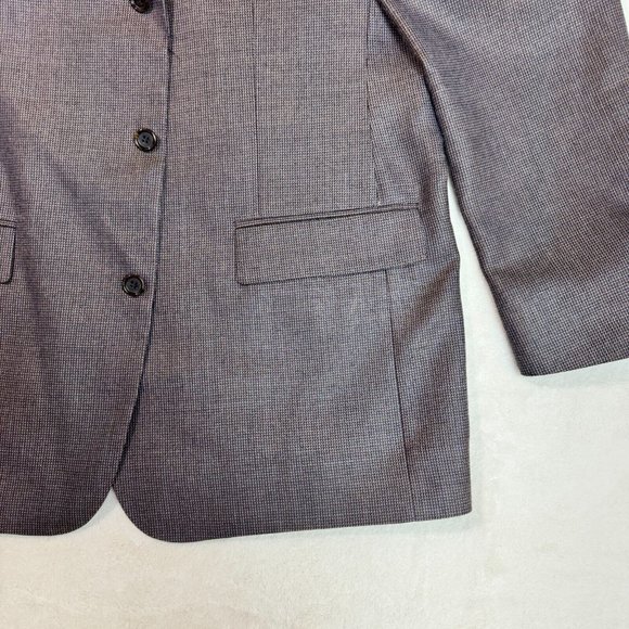 Pronto Uomo Men's 44 Long Brown Suit Silk & Wool Business Blazer Coat Jacket - Picture 6 of 16